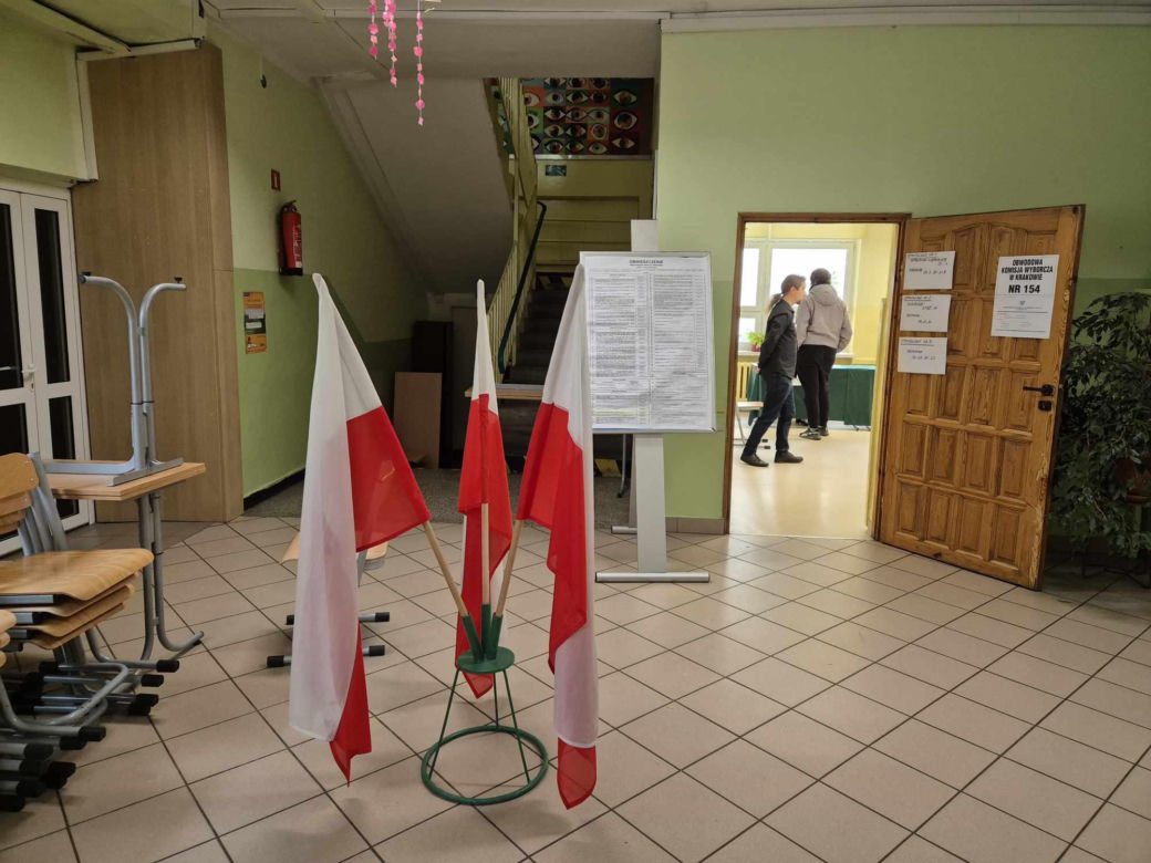 Lokal wyborczy w Krakowie