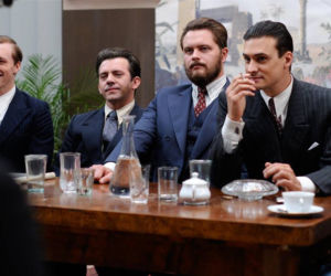 Bodo odc. 9. Eugeniusz Bodo (Tomasz Schuchardt), Adam Brodzisz (Mateusz Damięcki), Michał Waszyński (Piotr Głowacki)