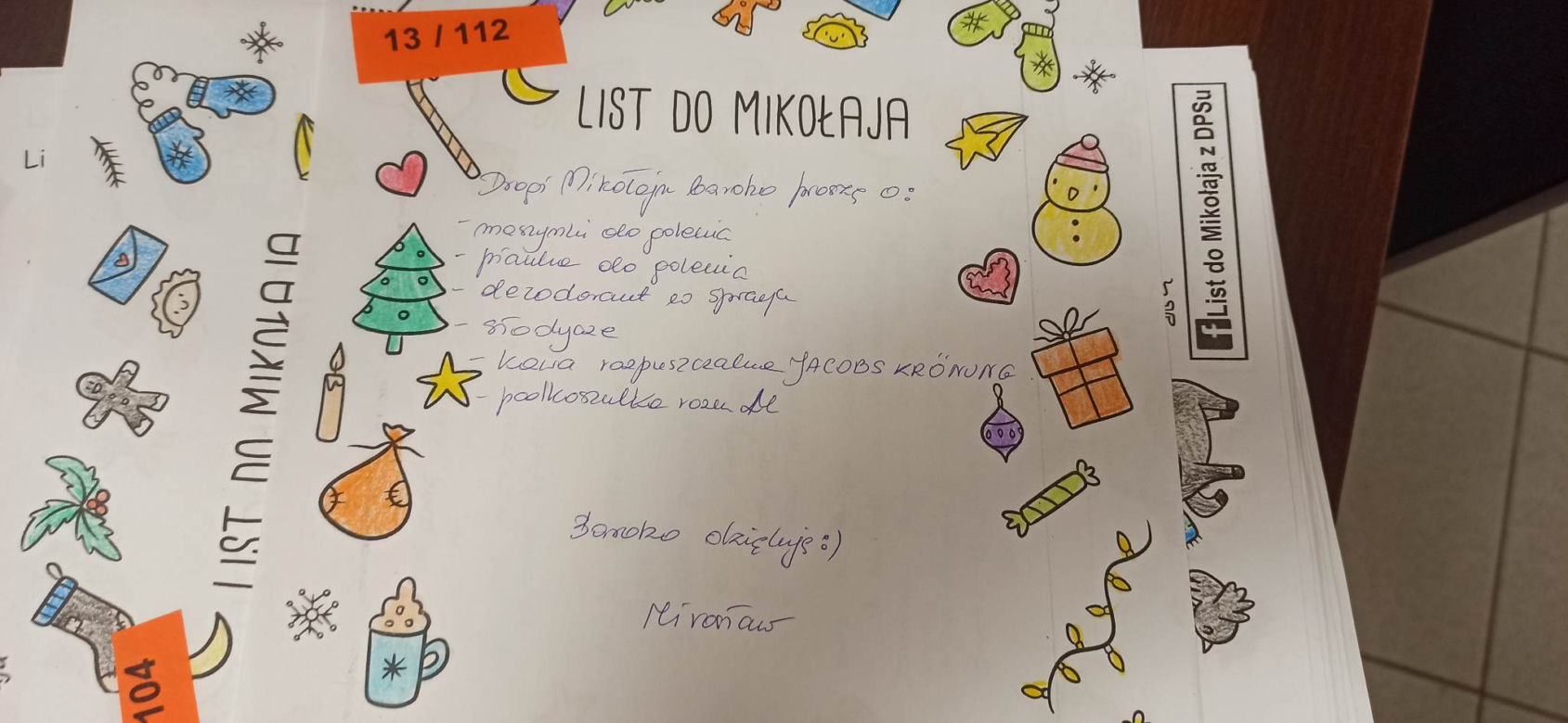 List do Mikołaja z DPSu. Marzenia seniorów chwytają za serce
