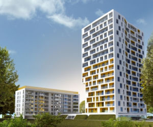 Dwa nowe budynki mieszkaniowe, w kolejnym etapie (A) budowy Osiedla Innova – Apartamenty Innova