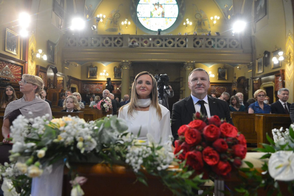 Jacek Kurski z żoną