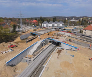 Budowa węzła Łękno - kwiecień 2021