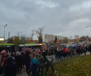 Protest kobiet - blokada ulic w Olsztynie