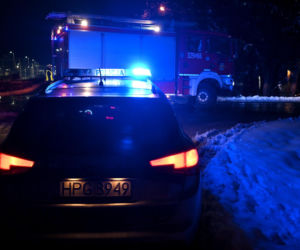 Pożar hali magazynowej w Skawinie