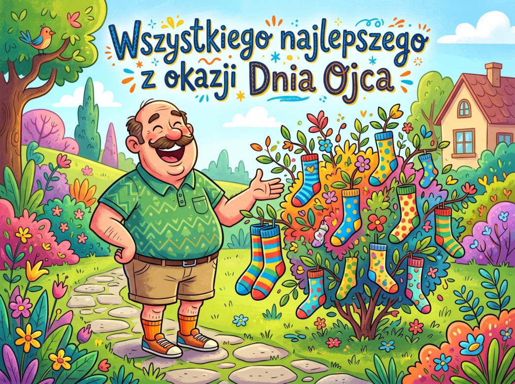 Zabawna kartka na Dzień Taty