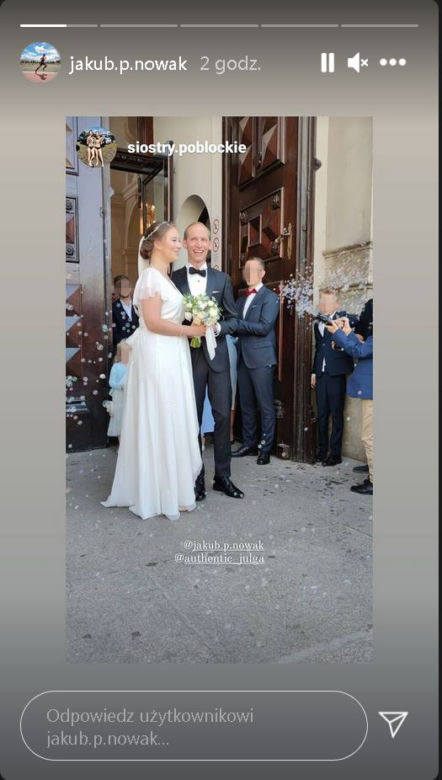 Siostra Królikowskiego wyszła za mąż. Julia już po ślubie
