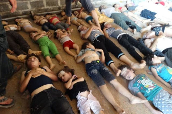 Syria, zagazowane ciała