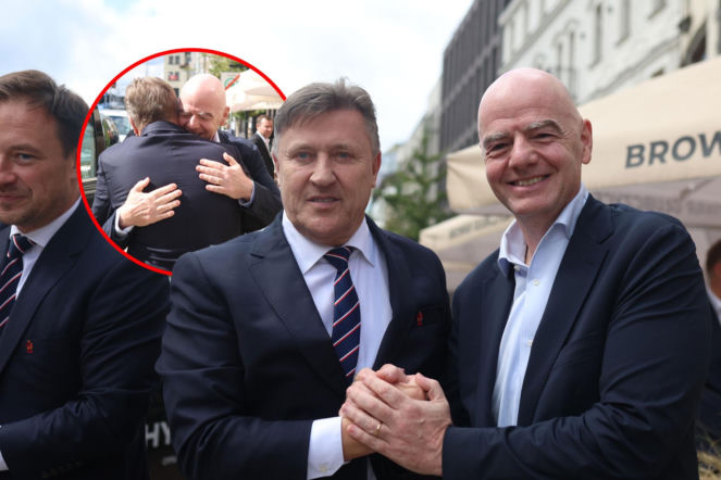 Gianni Infantino nagle pojawił się w Polsce. Szef FIFA w objęciach Cezarego Kuleszy! Mamy zdjęcia!
