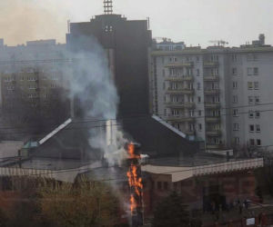 Pożar krzyża Mokotów