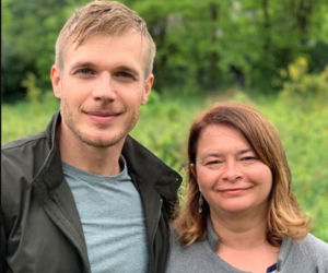 M jak miłość. Artur (Tomasz Ciachorowski) i reżyserka M jak miłość Kinga Lewińska
