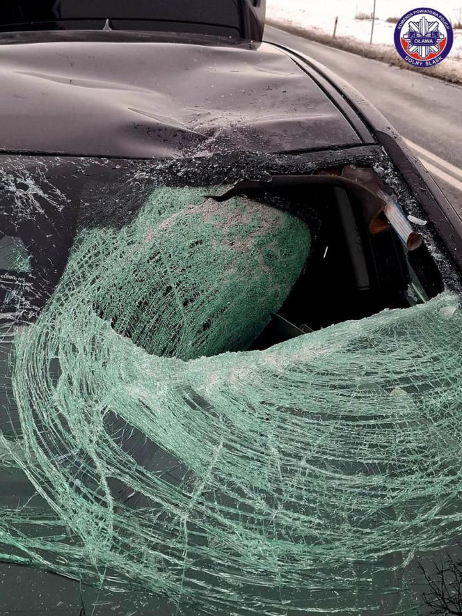 Tafla lodu przebiła szybę