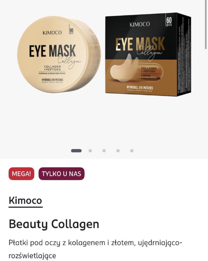 Kimoco płatki pod oczy w Rossmann