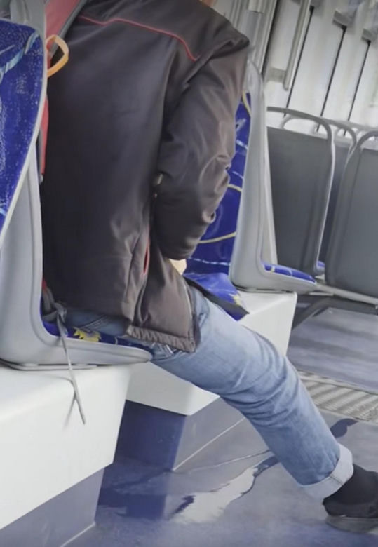 Oddał mocz w toruńskim tramwaju. Wszystko się nagrało
