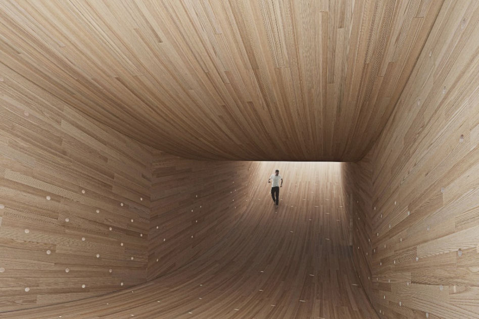 „The Smile” - tymczasowa instalacja projektu Alison Brooks