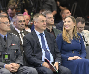 Magdalena Sobkowiak-Czarnecka podczas Warszawskich Targów Obronnych w Expo XXI