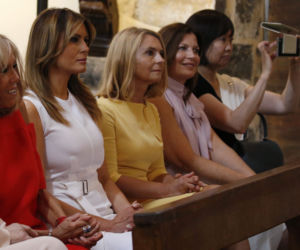 Małgorzata Tusk z Melanią Trump i Brigitte Macron