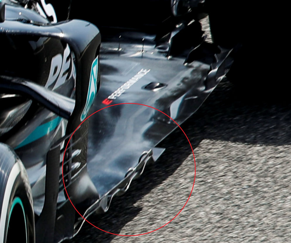 Formuła 1, Mercedes, W12, testy, 2021, podłoga