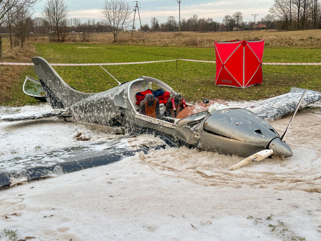 Rozbita awionetka