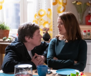 Na Wspólnej odcinek 2866. Marta (Joanna Jabłczyńska), Filip (Marcin Chochlew)