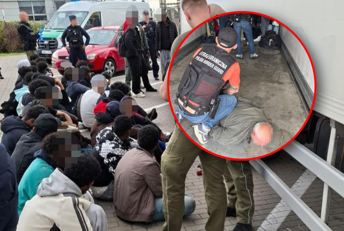 Nielegalni migranci w chłodni