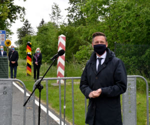 MARSZAŁEK WOJ. ZACHODNIOPOMORSKIEGO OLGIERD GEBLEWICZ NA GRANICY W ROSOWKU