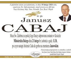 Ostatnie pożegnanie śp. Janusza Cabaja