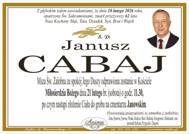 Ostatnie pożegnanie śp. Janusza Cabaja