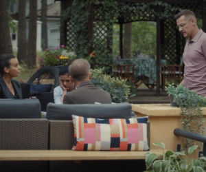 M jak miłość, odcinek 1911. Magda (Anna Mucha), Kinga (Katarzyna Cichopek), Andrzej Budzyński (Krystian Wieczorek), Piotrek (Marcin Mroczek)