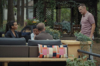 M jak miłość, odcinek 1911. Magda (Anna Mucha), Kinga (Katarzyna Cichopek), Andrzej Budzyński (Krystian Wieczorek), Piotrek (Marcin Mroczek)