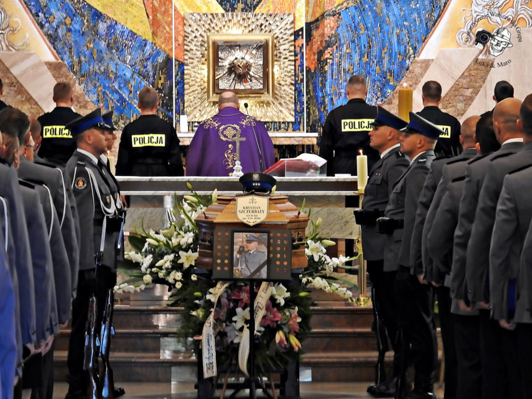 Pogrzeb policjanta który zmarł w pracy