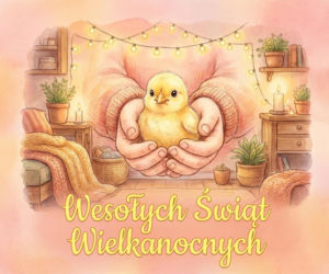 Kartka wielkanocna z życzeniami