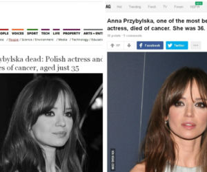 Śmierć Anny Przybylskiej WSTRZĄSNĘŁA zagranicznymi mediami