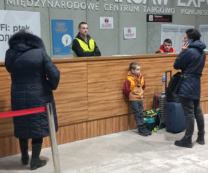 Pierwsze miejsce, do którego docierają uchodźcy - punkt recepcyjny