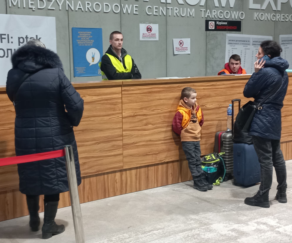 Pierwsze miejsce, do którego docierają uchodźcy - punkt recepcyjny