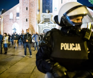Gdańsk: Strajk kobiet przed Katedrą Oliwską