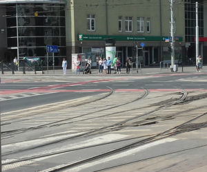 Torowisko na skrzyżowaniu Piłsudskiego i Świdnickiej
