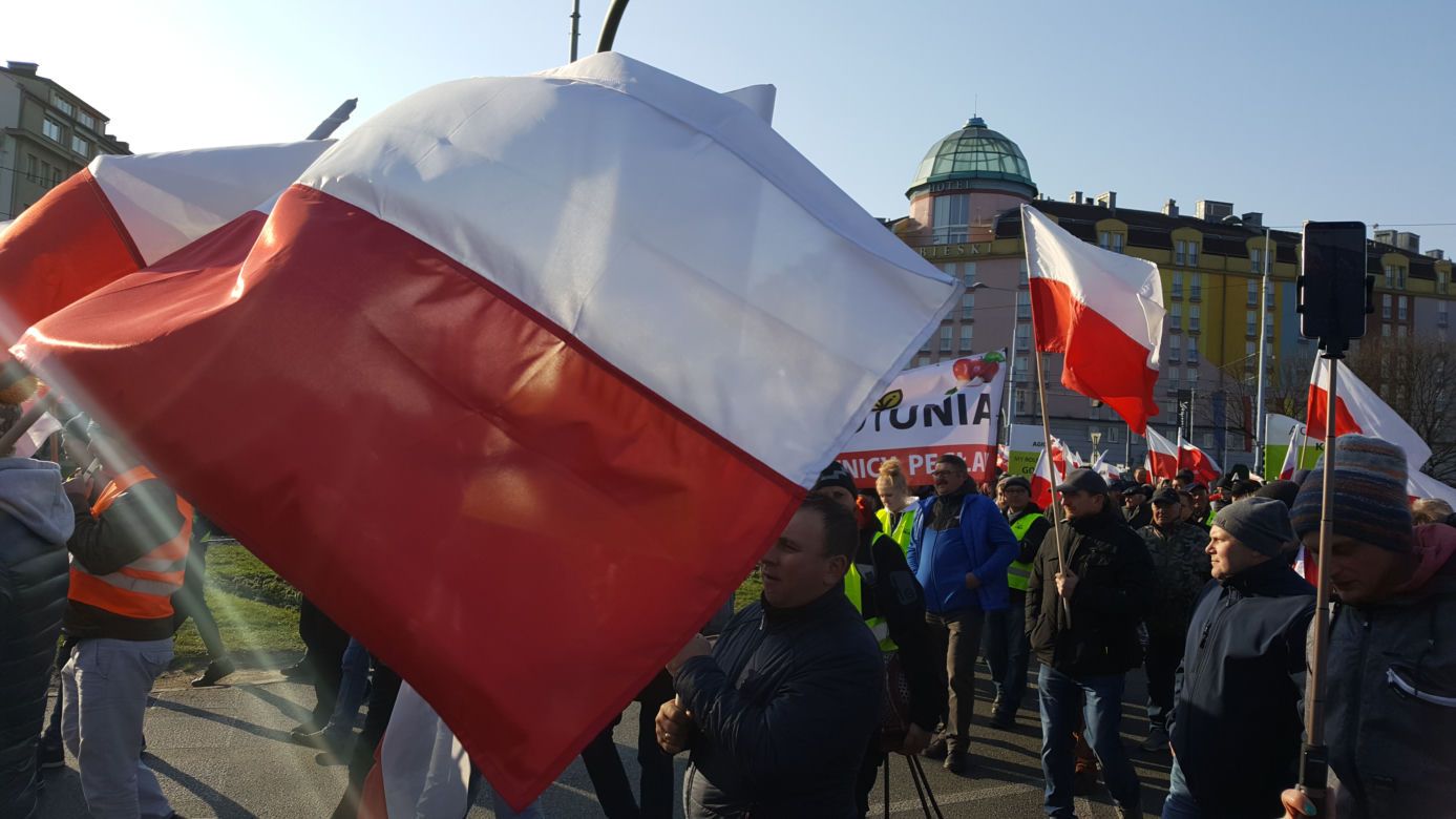 Protest rolników w centrum Warszawy