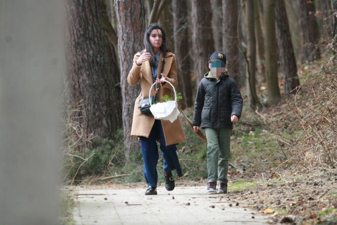 Marta Kaczyńska ze święconką