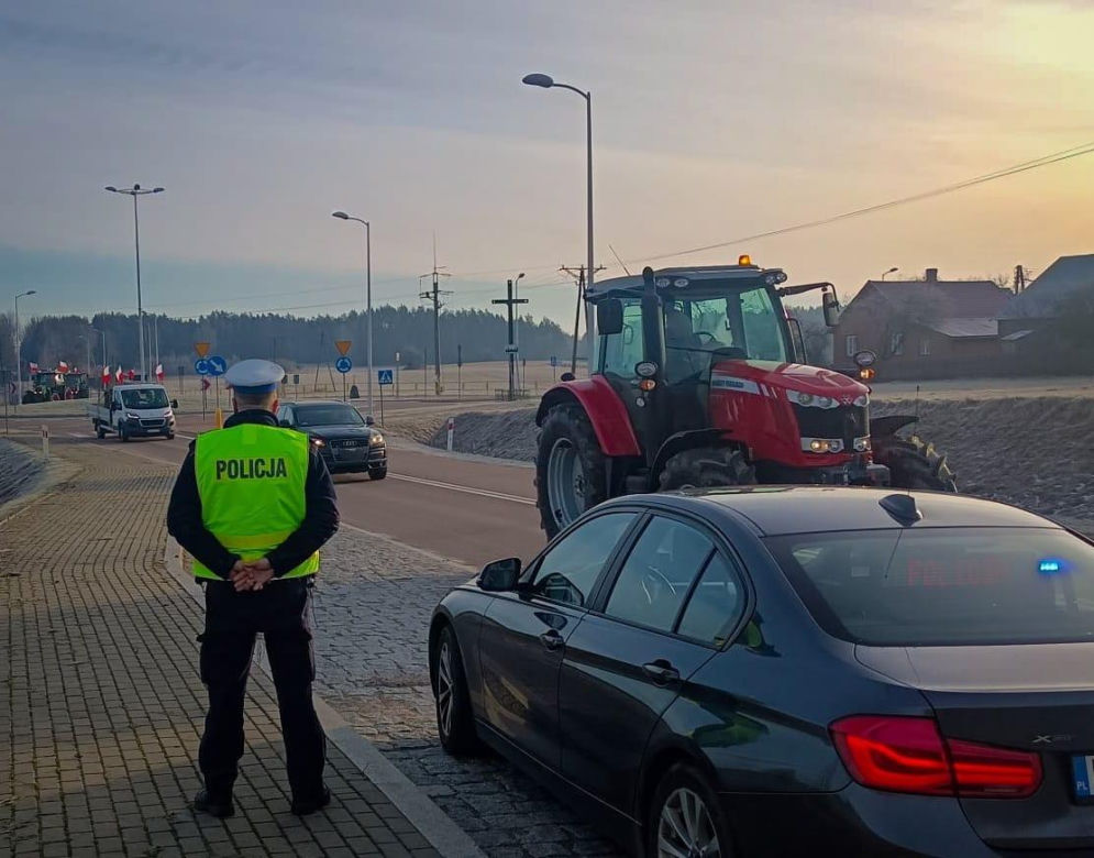 Protest rolników w woj. podlaskim (9.02.2024)