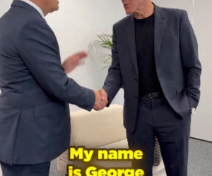 Premier Donald Tusk i George Clooney
