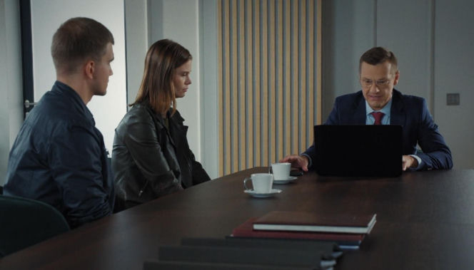 M jak miłość odc. 1916. Majka (Matylda Giegżno), Mateusz (Rafał Kowalski), Piotrek (Marcin Mroczek)