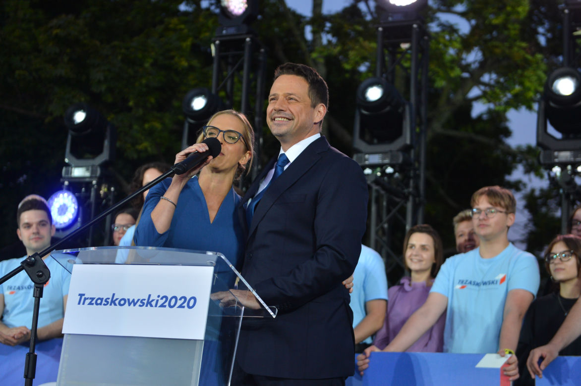 Wybory 2020. Wieczór wyborczy Rafała Trzaskowskiego