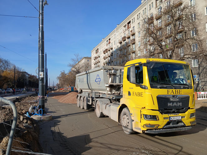 Budowa tramwaju do Dworca Zachodniego w listopadzie 2025 r.