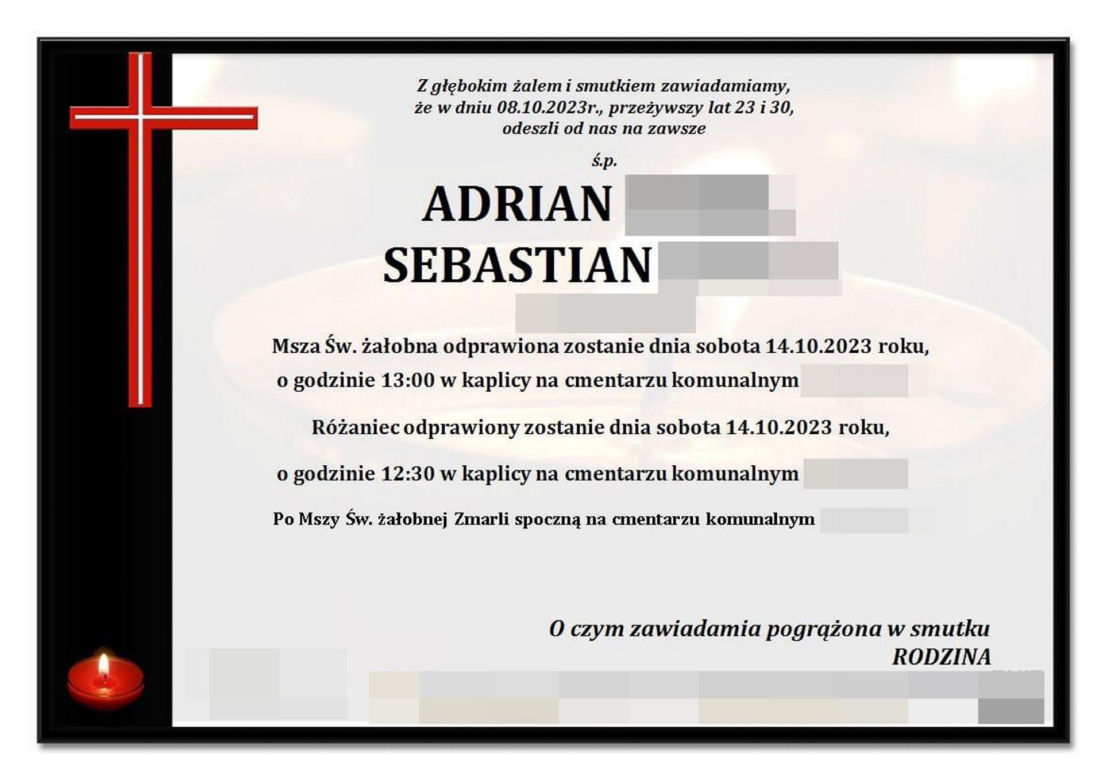 2-letni Staś w jednej chwili stracił ojca i stryja