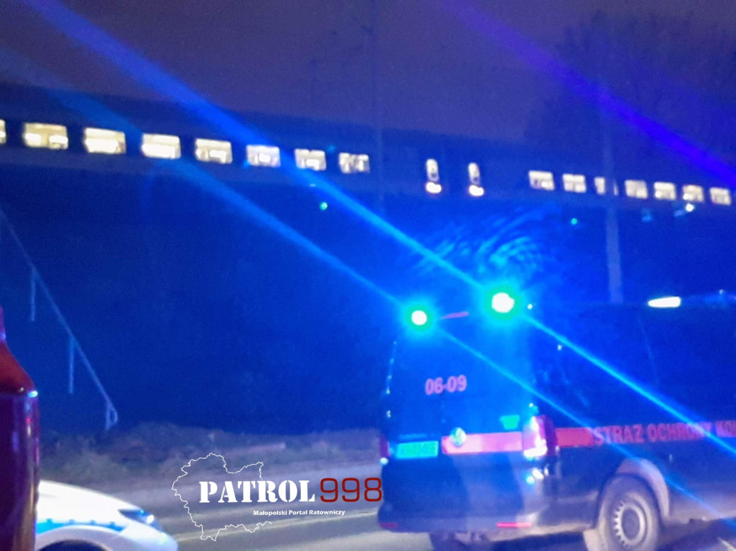 Potrącenie na torowisku w Krakowie