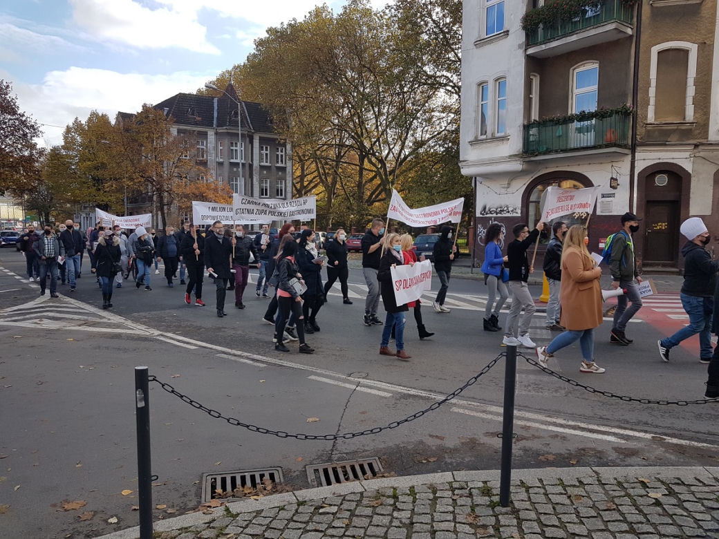 Zobaczcie jak przebiegał protest. 