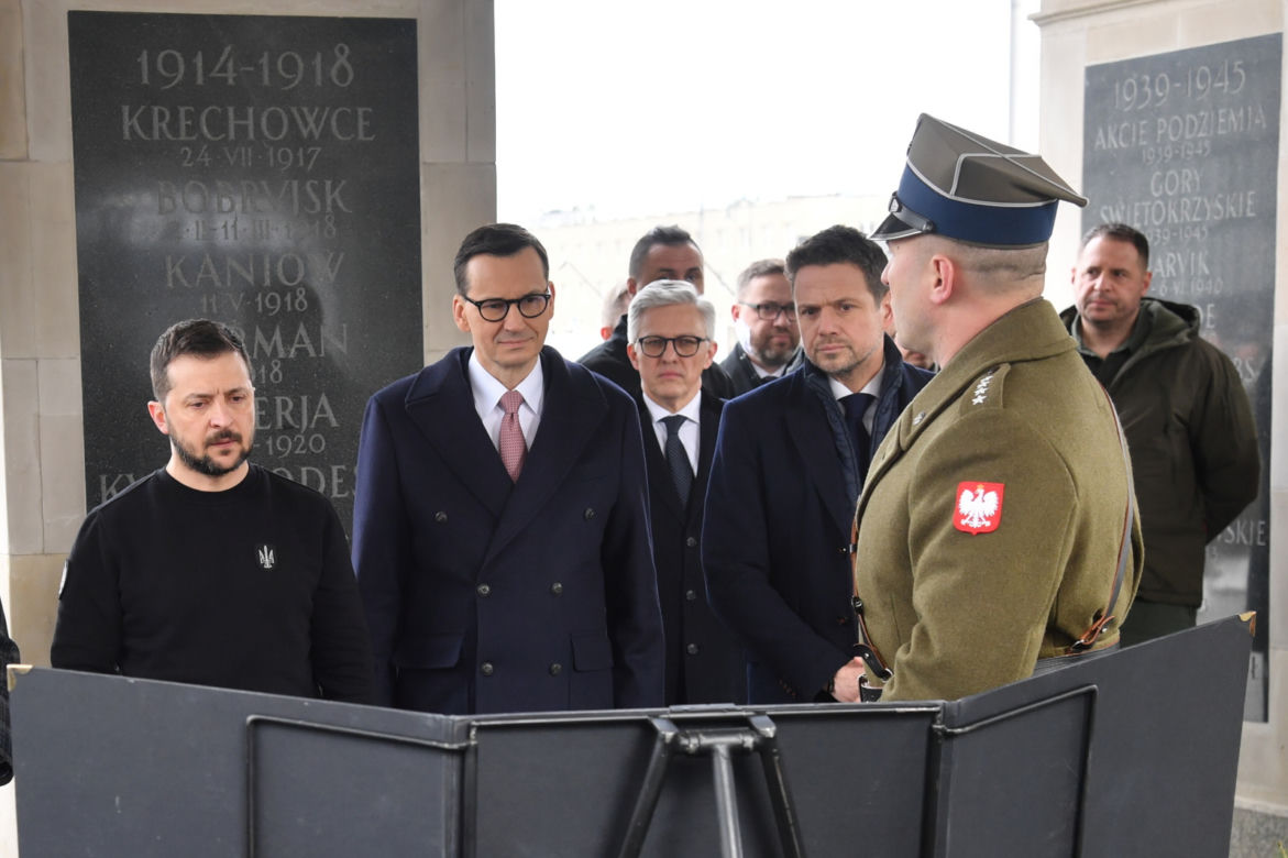 Wołodymyr Zełenski złożył kwiaty pod Grobem Nieznanego Żołnierza