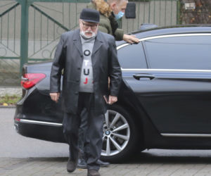 Lech Wałęsa na niedzielnej mszy