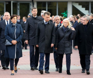 Pogrzeb marszałka seniora Kornela Morawieckiego na Powązkach Wojskowych