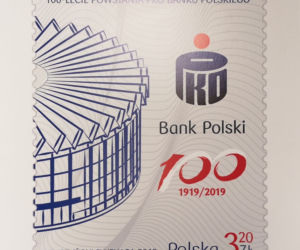 PKO BP na znaczku Poczty Polskie